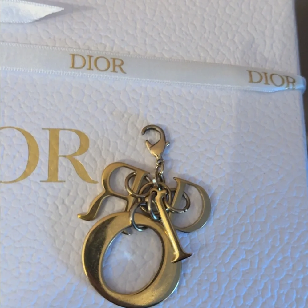 Dior Large Lady Dior Voyageur Black Quilted Lambskin Wallet with Gold Charm